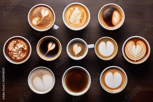Caffeine Galore: Lots of Coffee Cups