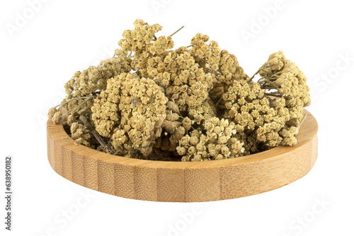 yarrow (civan percemi) in a wooden bowl photo