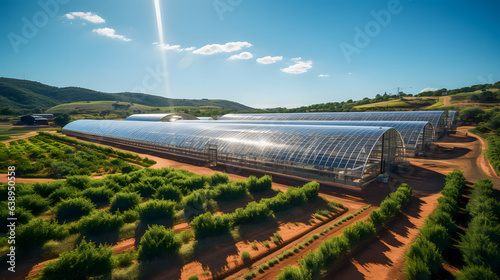 Obraz na płótnie a large greenhouse (Generative AI) w salonie