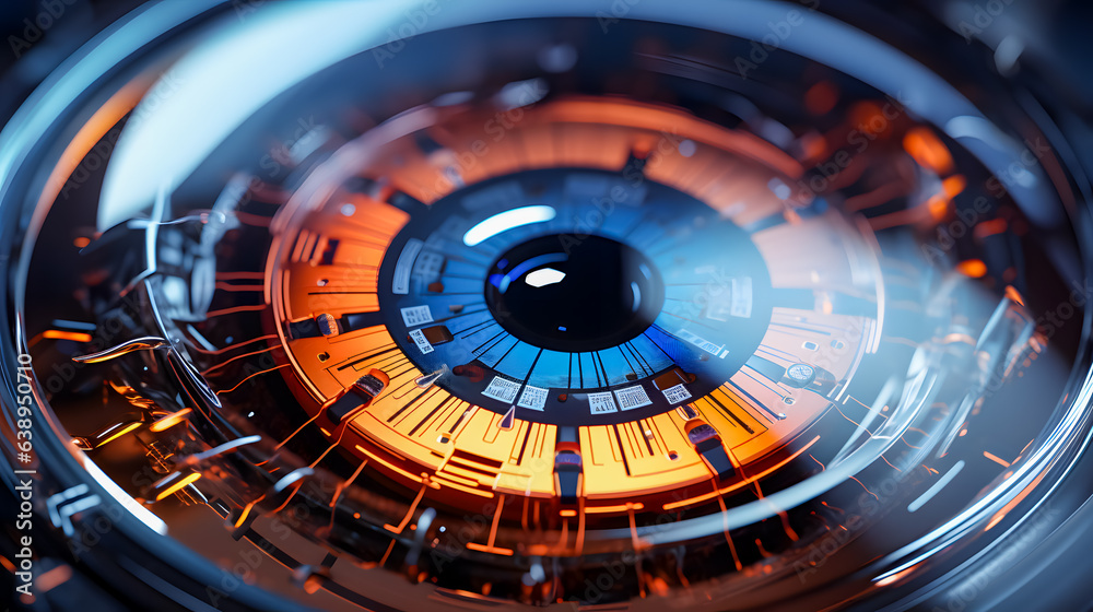 a high-tech contact lens (Generative AI)