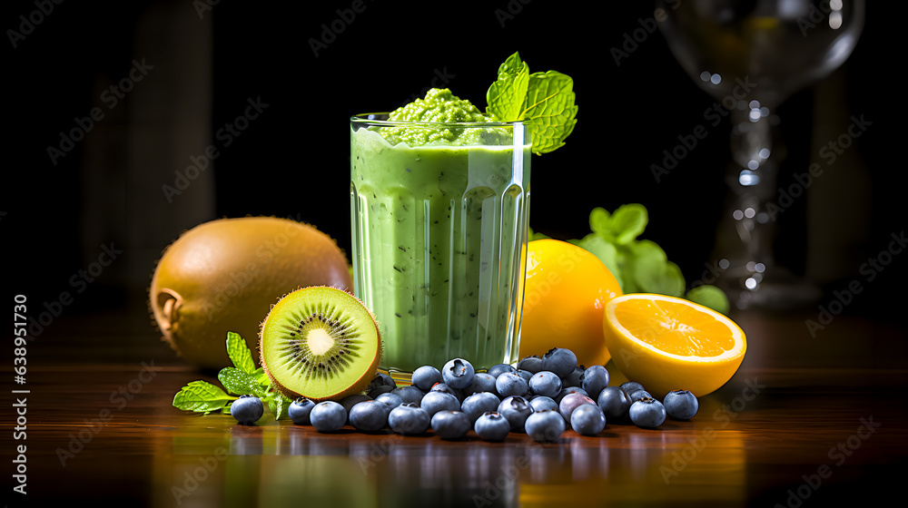a fresh green smoothie (Generative AI)