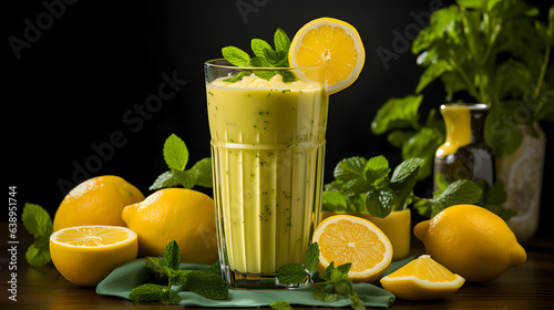 a fresh green smoothie (Generative AI)