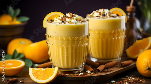 a fresh yellow smoothie (Generative AI)