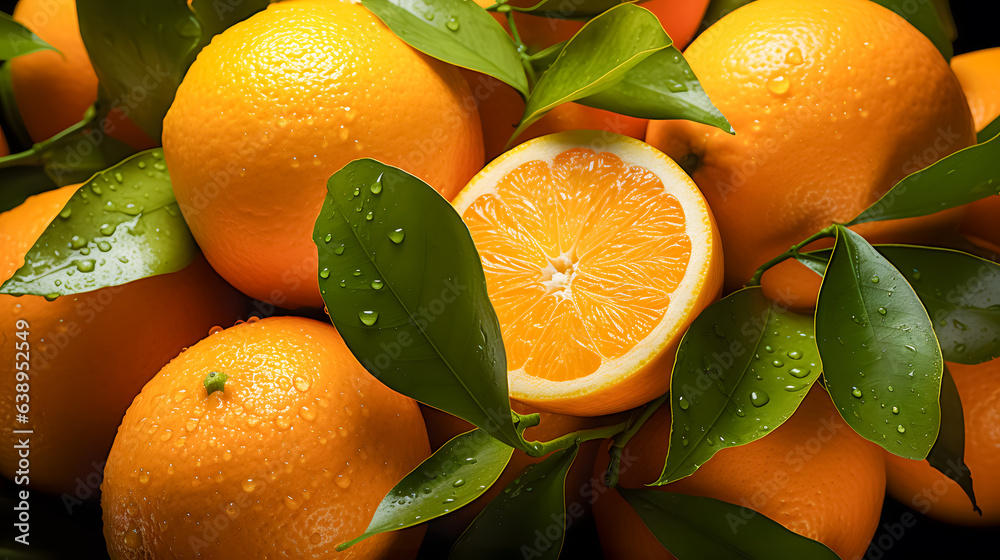 lots of fresh mandarins (Generative AI)