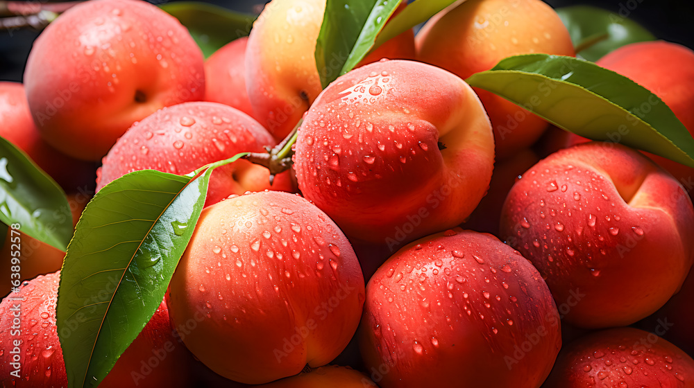 lots of fresh peaches (Generative AI)