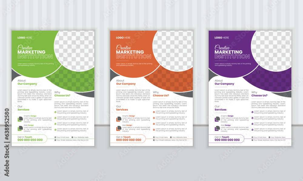 Business Flyer Brochure Template Design, vector template design