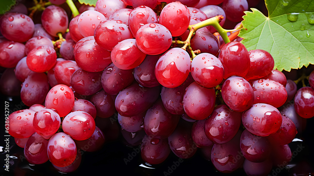 lots of fresh red grapes (Generative AI)