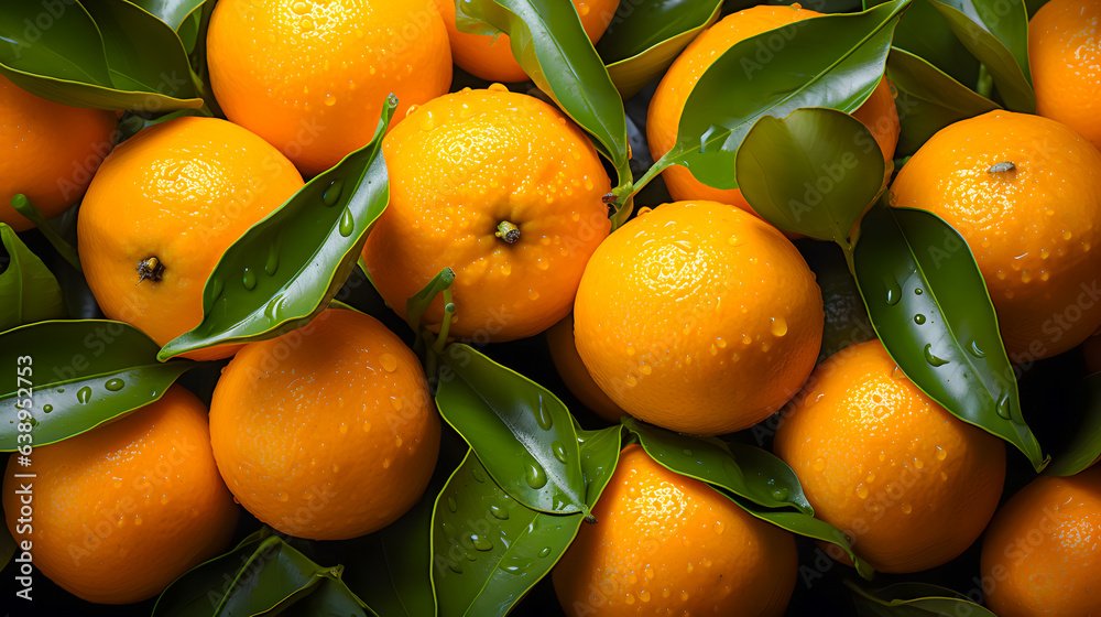 lots of fresh mandarins (Generative AI)