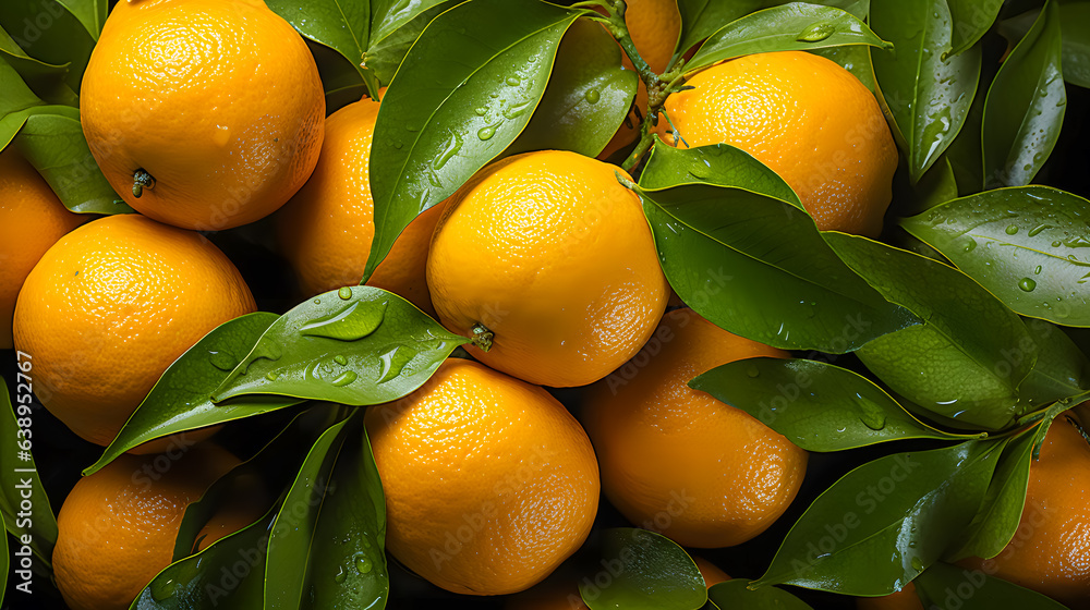 lots of fresh mandarins (Generative AI)