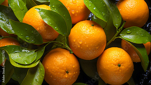 lots of fresh mandarins (Generative AI)
