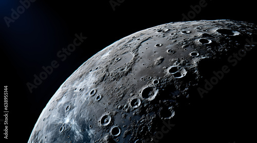 a close-up of the lunar surface (Generative AI)