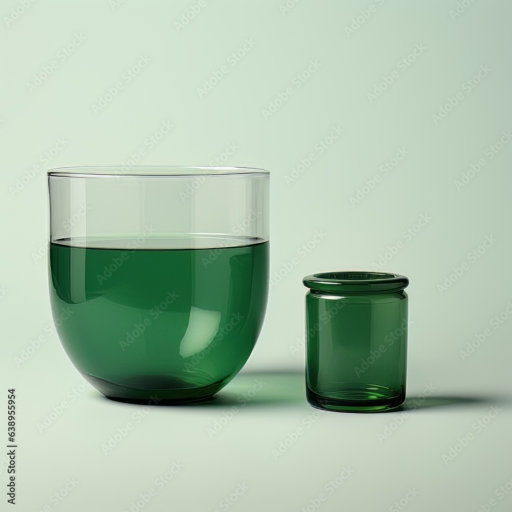 two glasses with liquid