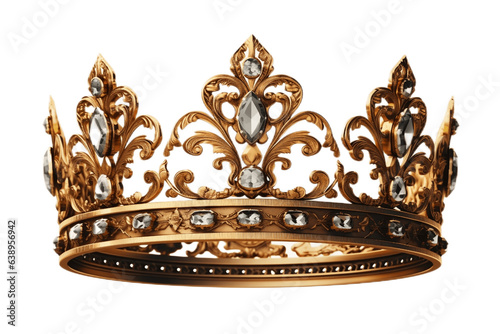 Crown on Transparent Background, PNG , Generative Ai