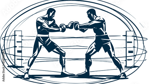 Dynamic Clash of Titans: Explore Our Striking Boxers' Banner Showcasing Intense Combat and Raw Athleticism