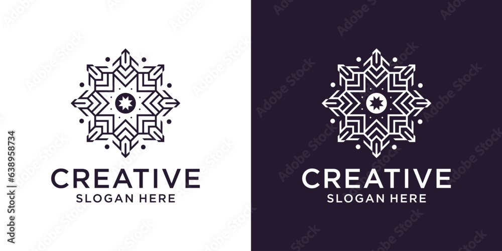 Floral ornament beauty logo design abstract Floral ornament beauty logo design abstract