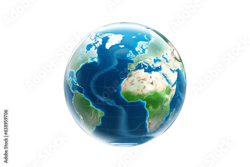 Earth on Transparent Background, PNG , Generative Ai