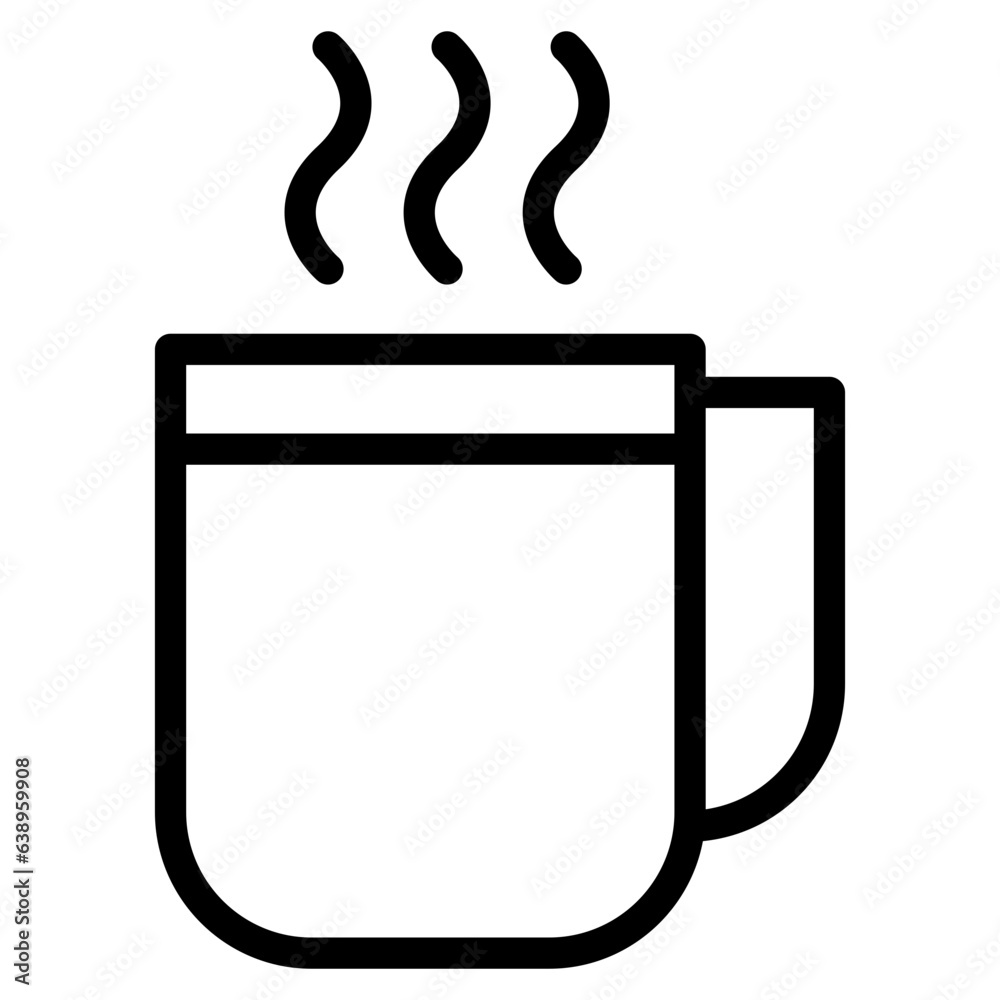 Cup of coffee icon. Cup flat icon. Thin line signs for design logo, visit card, etc. Single high-quality outline symbol Cup of coffee icon. Cup flat icon. Thin line signs for design logo, visit card, etc. Single high-quality outline symbol
