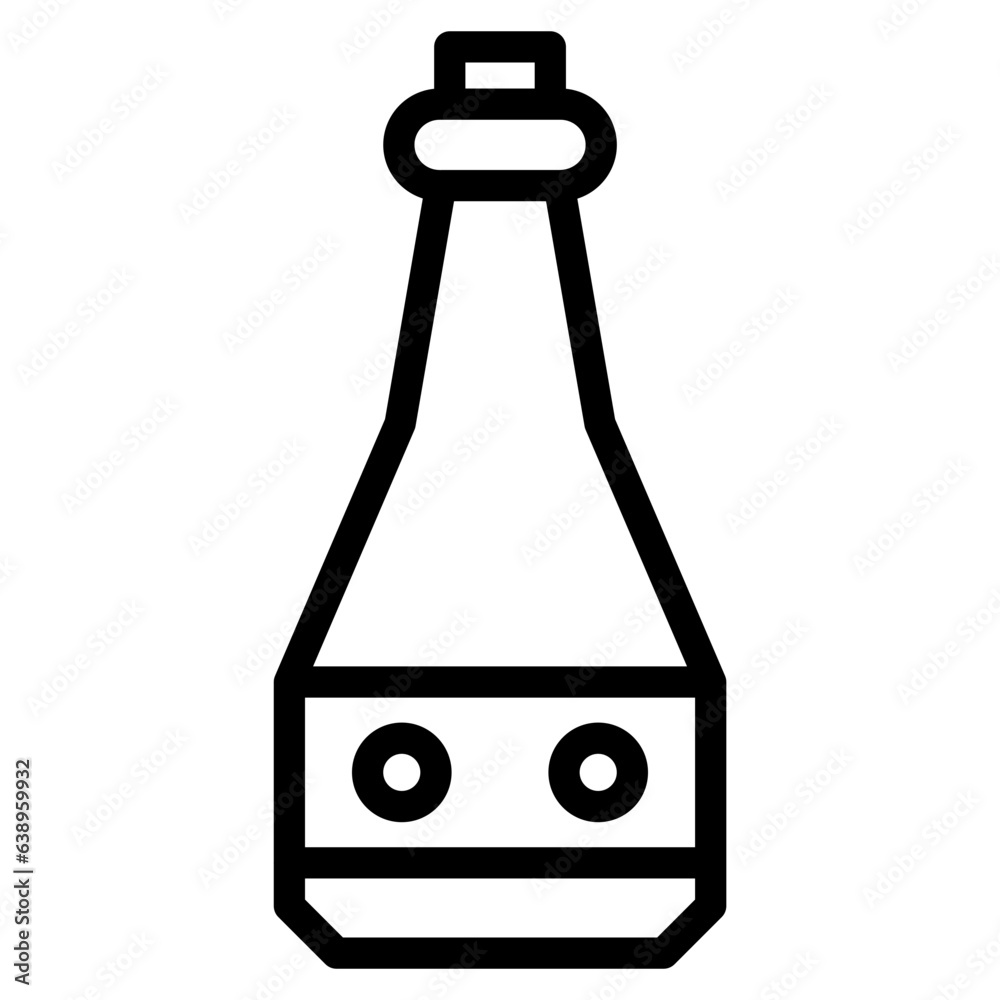 Plastic bottle vector illustration, line design icon Plastic bottle vector illustration, line design icon