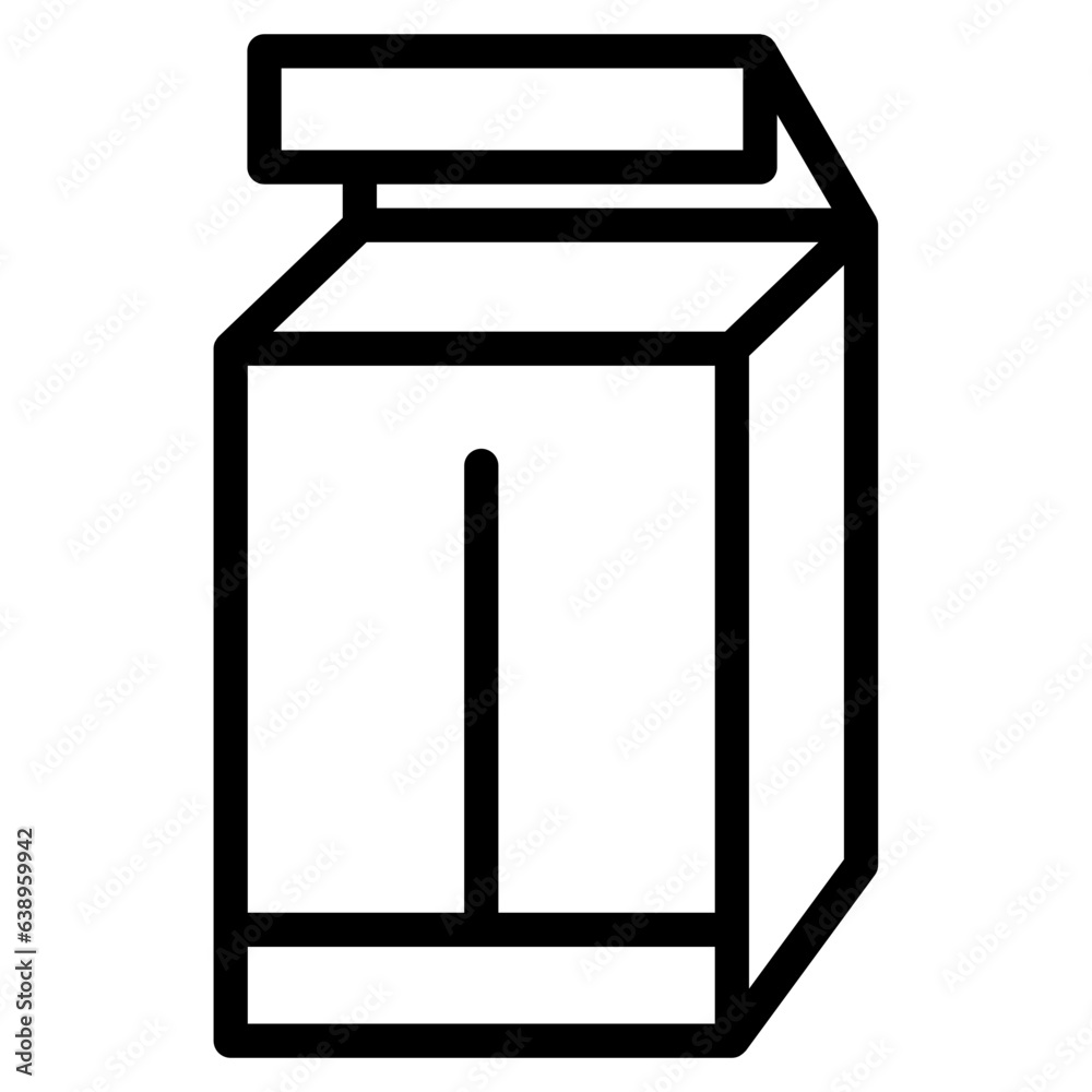 Vector milk icon. Flat illustration of milk isolated on white background. Icon vector illustration sign symbol Vector milk icon. Flat illustration of milk isolated on white background. Icon vector illustration sign symbol