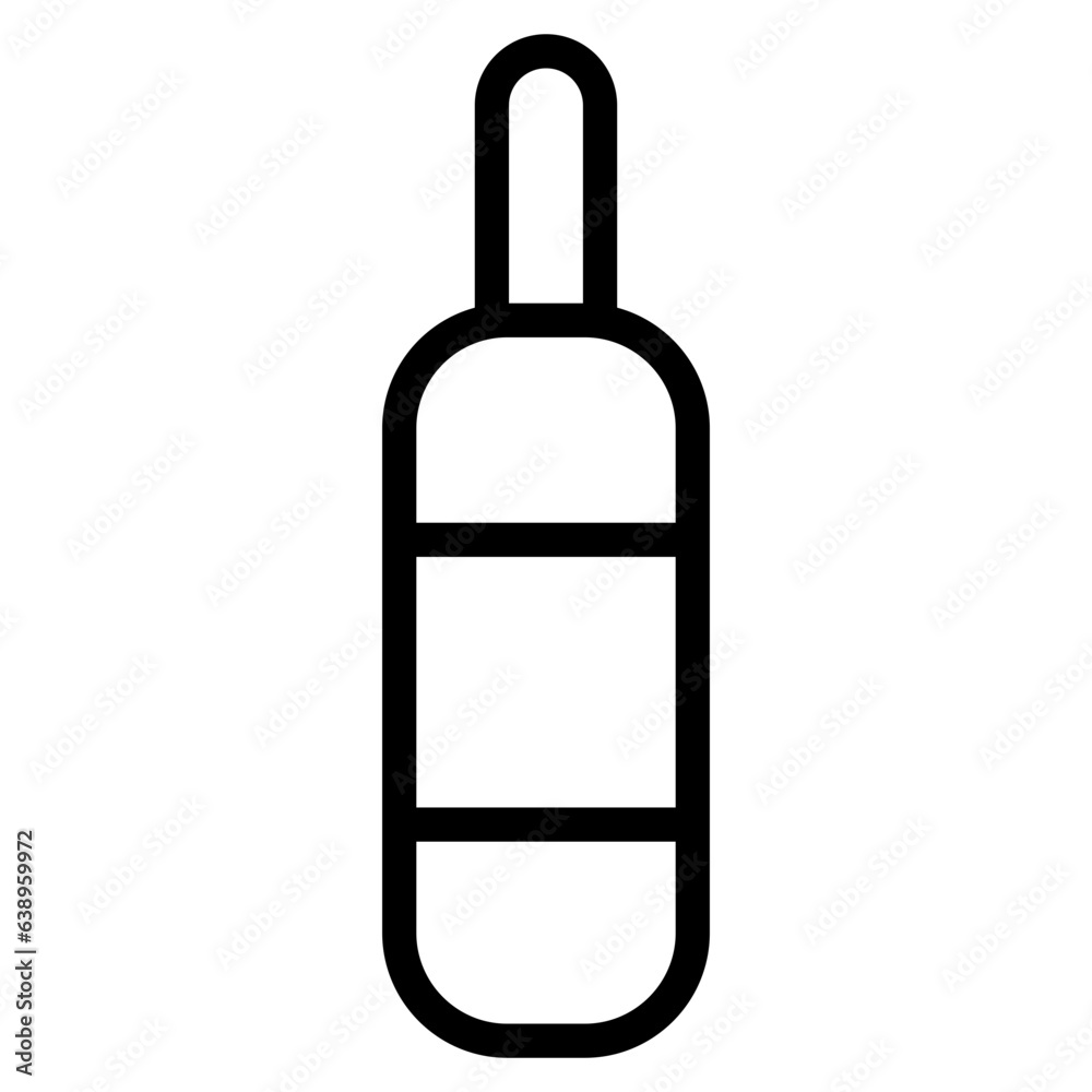 Plastic bottle vector illustration, line design icon Plastic bottle vector illustration, line design icon