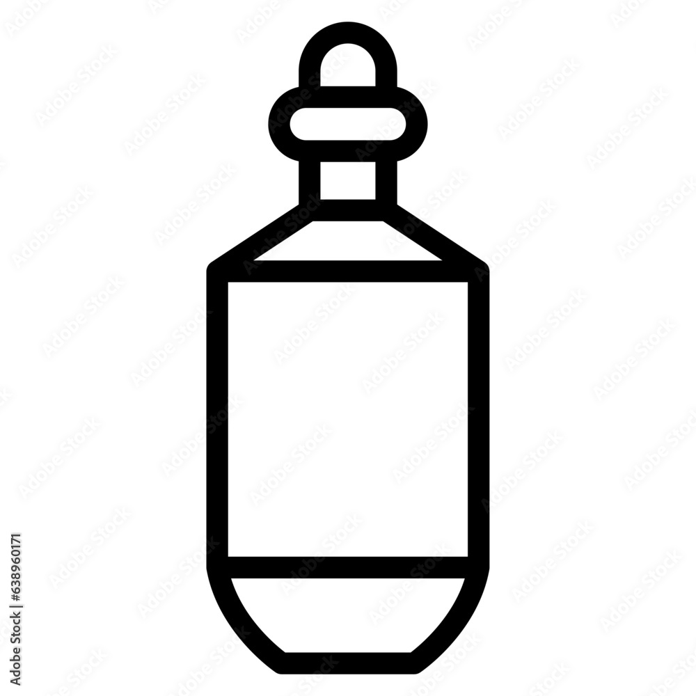 Fototapeta premium Beer bottle line icon