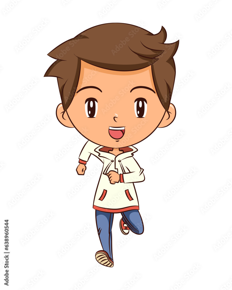 Child running front view