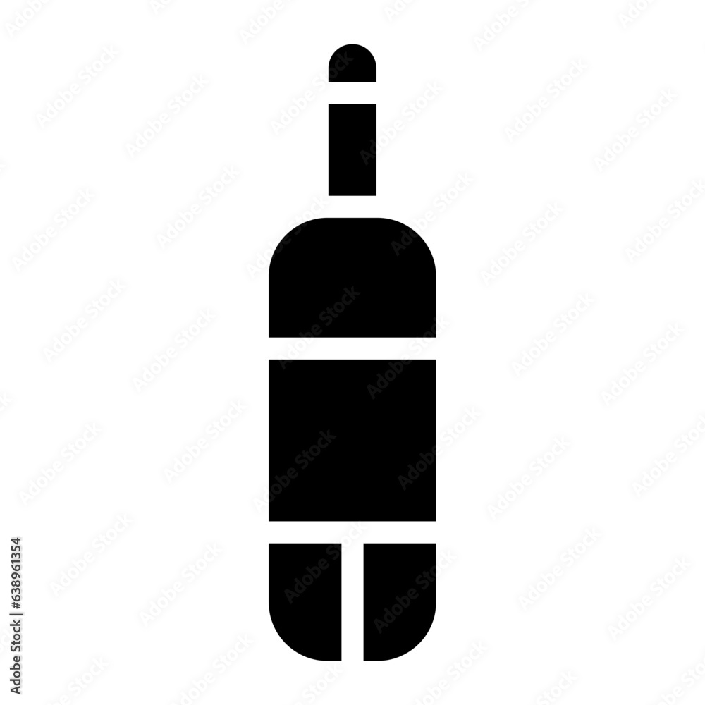 Beer Bottle Icon on Black and White Vector Backgrounds Beer Bottle Icon on Black and White Vector Backgrounds