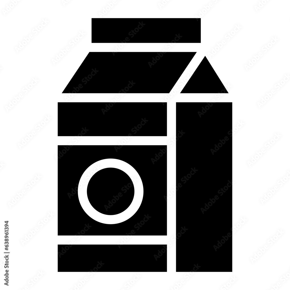 Milk Cow Container Package. Vector Flat Icon Milk Cow Container Package. Vector Flat Icon