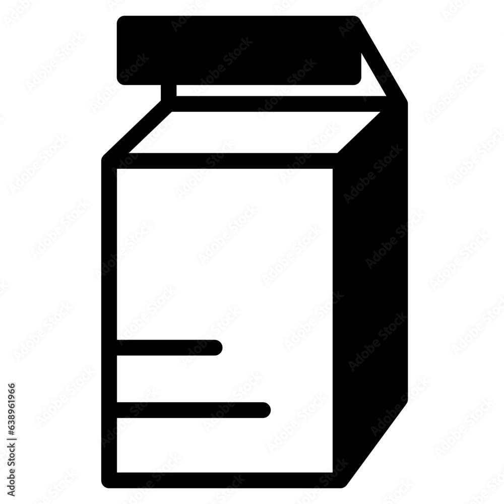 Vector milk icon. Flat illustration of milk isolated on white background. Icon vector illustration sign symbol Vector milk icon. Flat illustration of milk isolated on white background. Icon vector illustration sign symbol