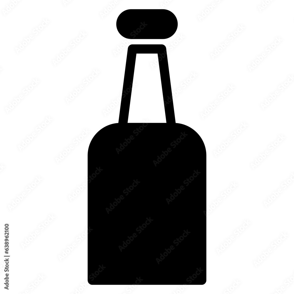 Beer Bottle Icon on Black and White Vector Backgrounds Beer Bottle Icon on Black and White Vector Backgrounds