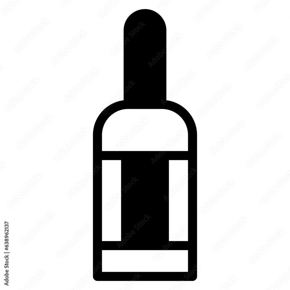 Beer Bottle Icon on Black and White Vector Backgrounds Beer Bottle Icon on Black and White Vector Backgrounds