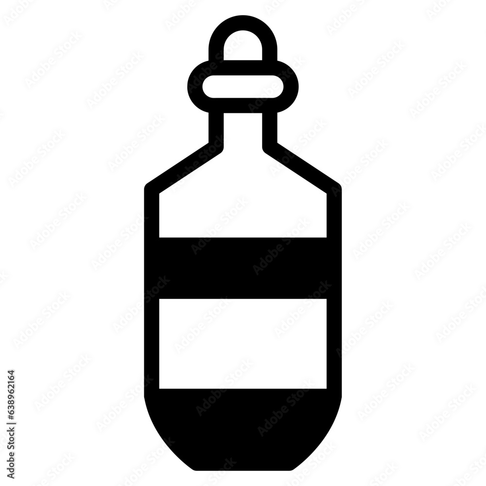 Beer Bottle Icon on Black and White Vector Backgrounds Beer Bottle Icon on Black and White Vector Backgrounds