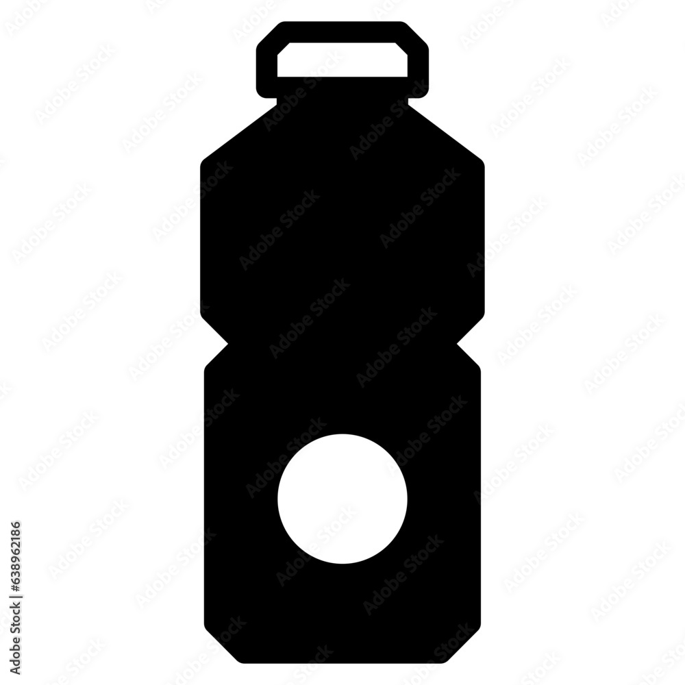 Plastic bottle black icon set. Vector flat style sign illustration Plastic bottle black icon set. Vector flat style sign illustration