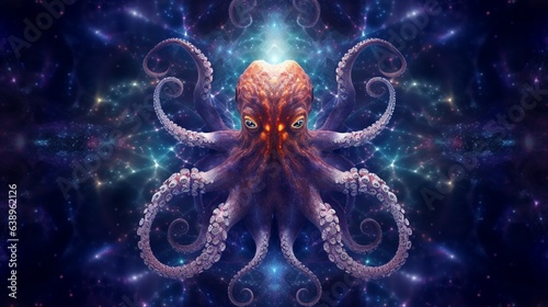god is a trans dimensional octopus made up of stars.Generative AI