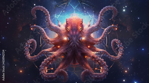 god is a trans dimensional octopus made up of stars.Generative AI
