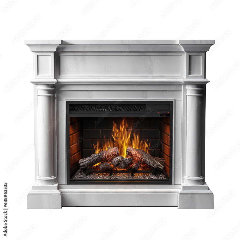 Cut-Out Fireplace with no background Cut-Out Fireplace with no background