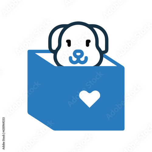 Animal box or cat icon