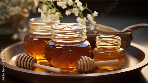 jar of honey dipper