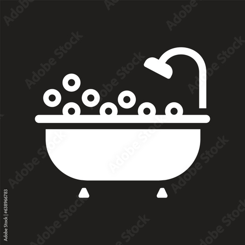 bathtub icon simple design art eps 10