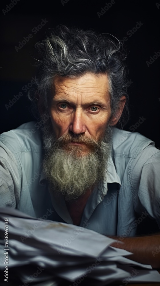 Business portrait of an elderly man. Generative AI Business portrait of an elderly man. Generative AI