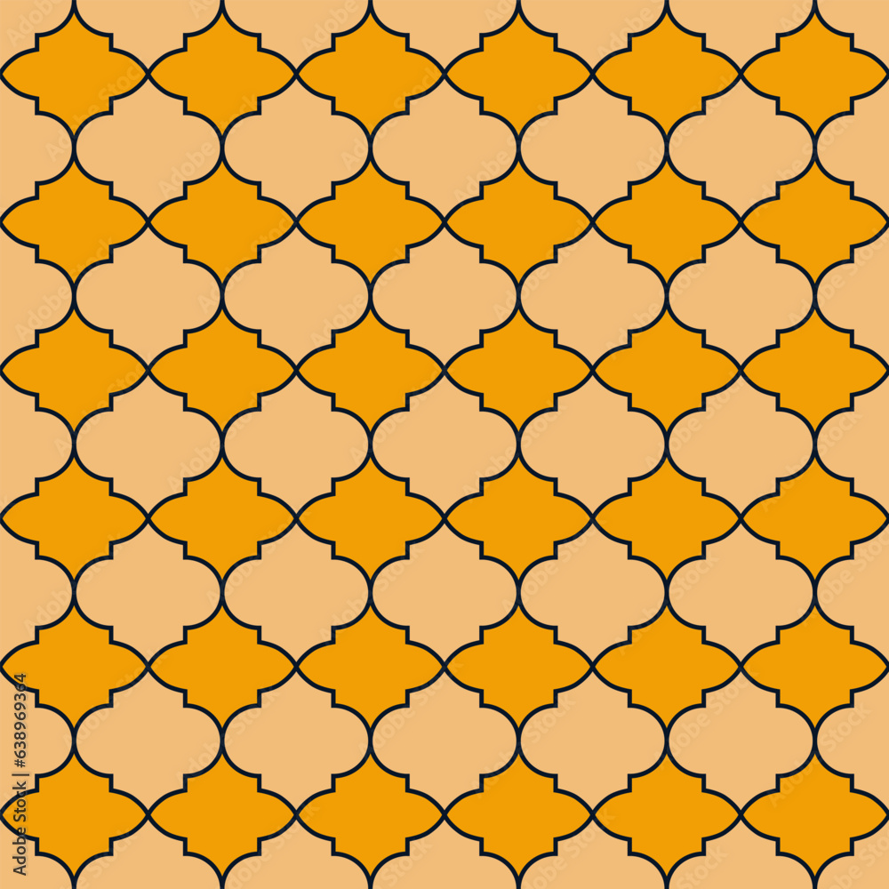 Fototapeta premium Seamless vector pattern of geometric elements in Moroccan style