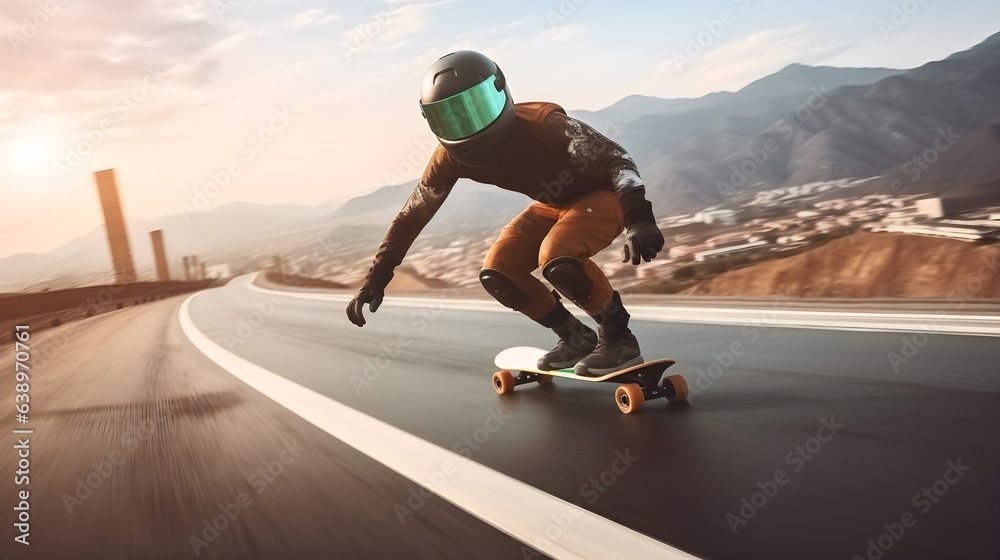 Downhill-Meister: Mit dem Skateboard den Berg hinunter