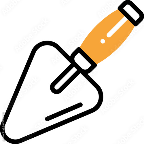 trowel flat line icon