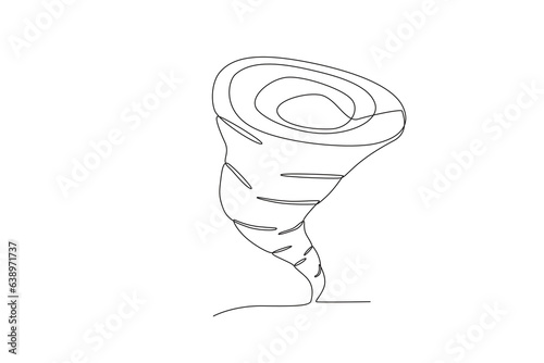 A strong storm struck. Hurricane one-line drawing
