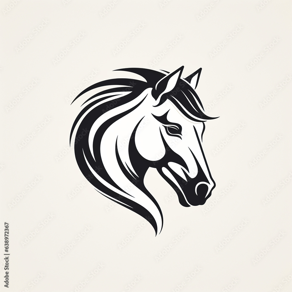 logo image horse head graphics Vector silhouette of a horse s head