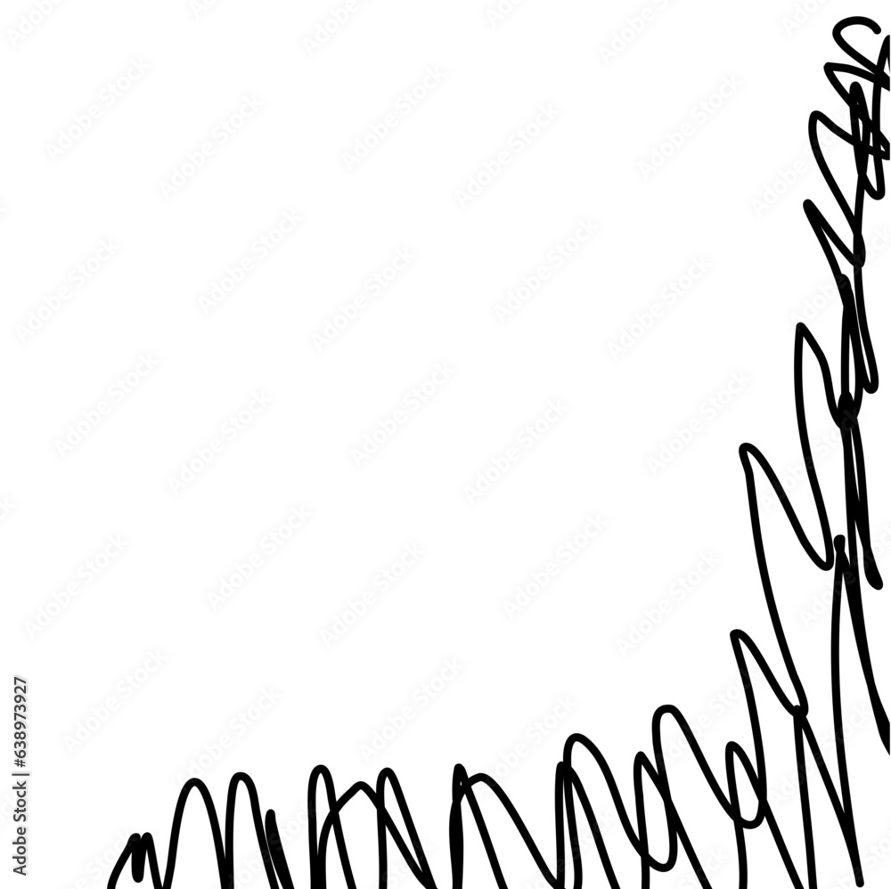 Abstract Line Aesthetic Corner Border