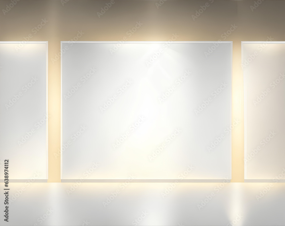 Obraz premium Empty room interior. Wall and floor . AI