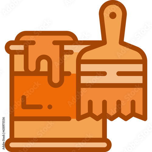 paint brush two tone icon
