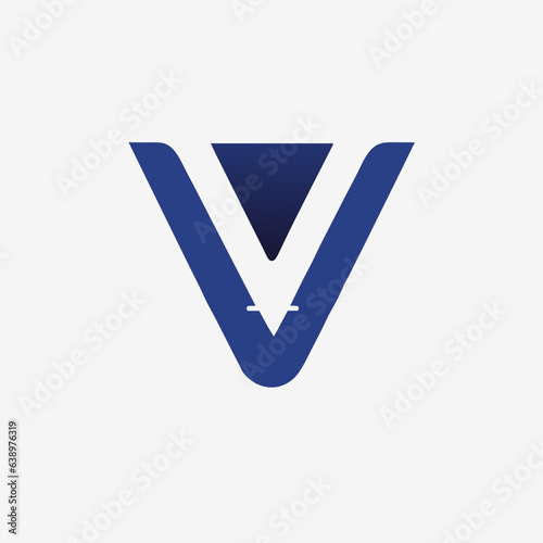 Distinctive Minimalistic Logo Design with a Letter V and a Check Mark. This logo embodies creativity and modernity while maintaining an air of elegance. 