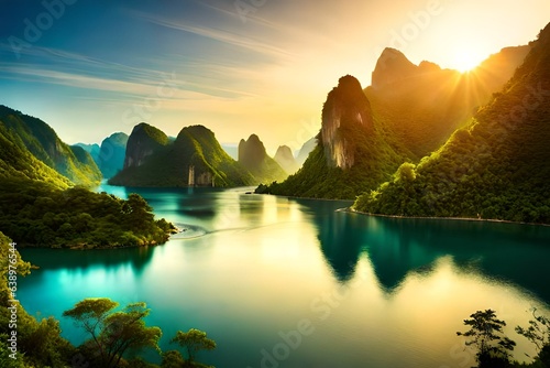 Deep tropical jungles of Southeast Asia in august